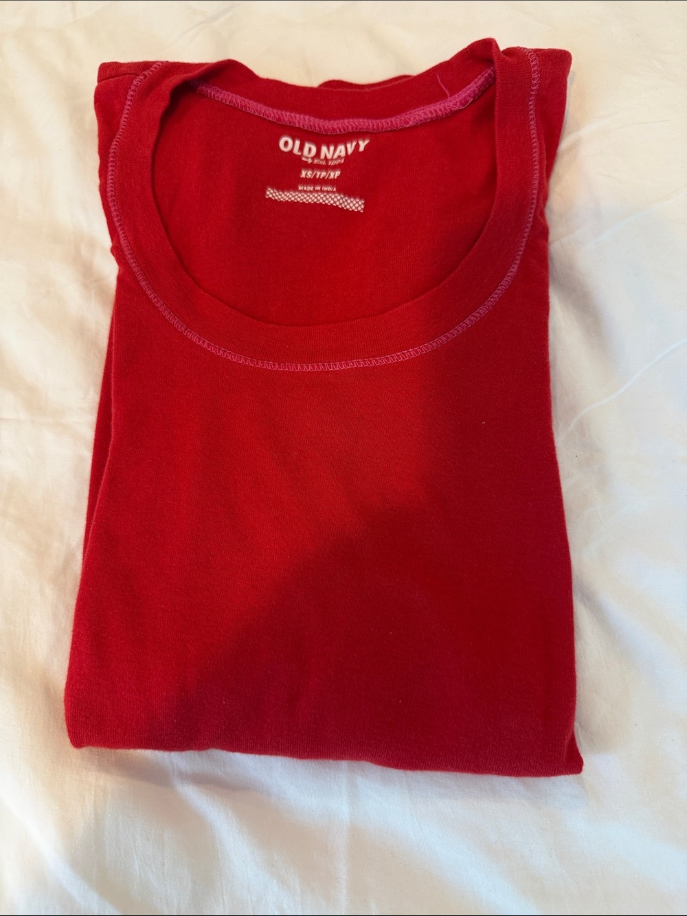 Old Navy Red Long Sleeve Scoopnec Top